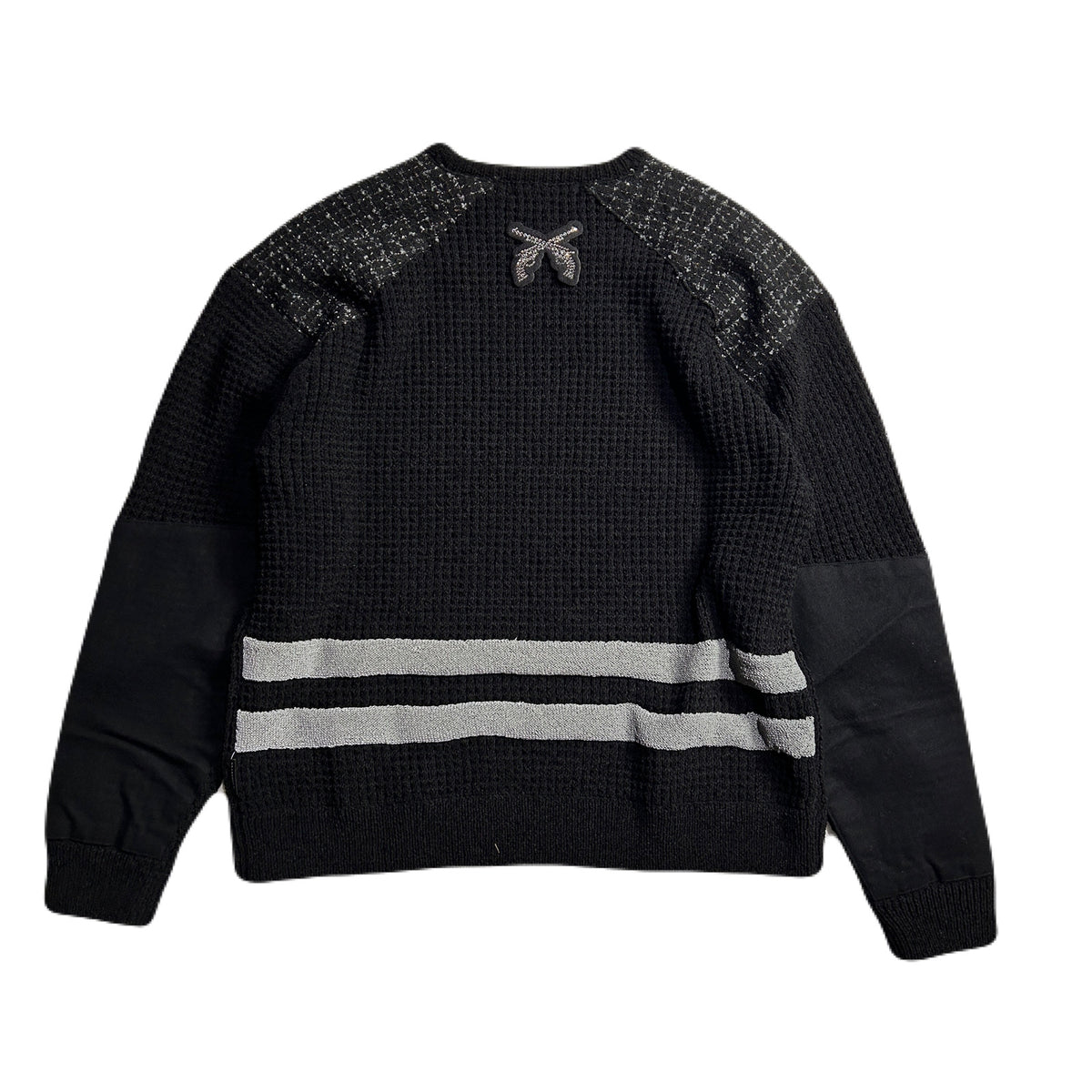 7GG WAFFLE COMMAND SWEATER / BLACK