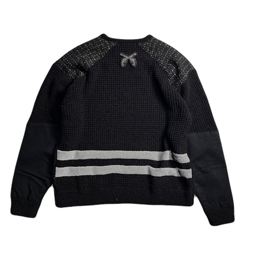 7GG WAFFLE COMMAND SWEATER / BLACK
