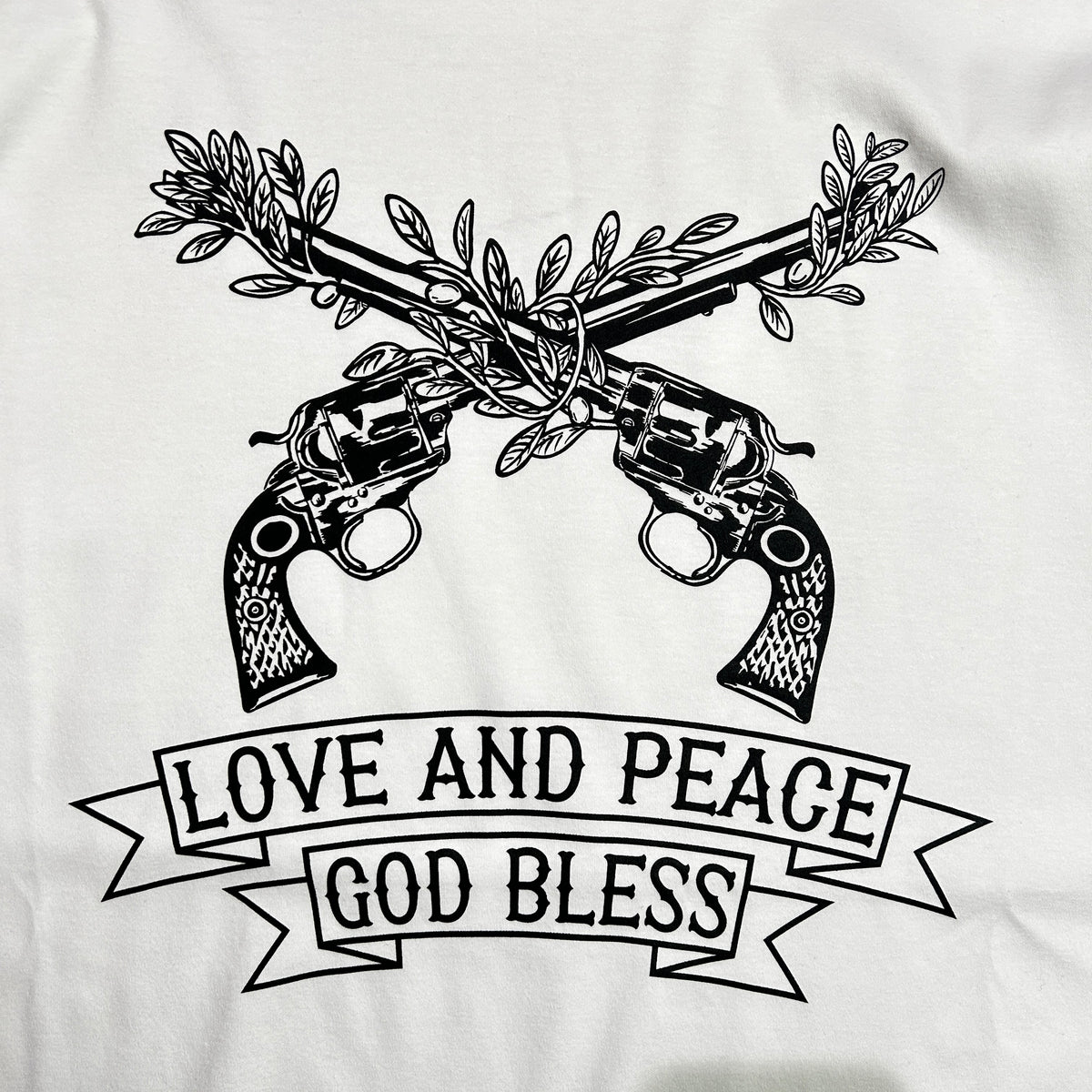 OLIVE TREE CROSSGUN T-SHIRT / WHITE