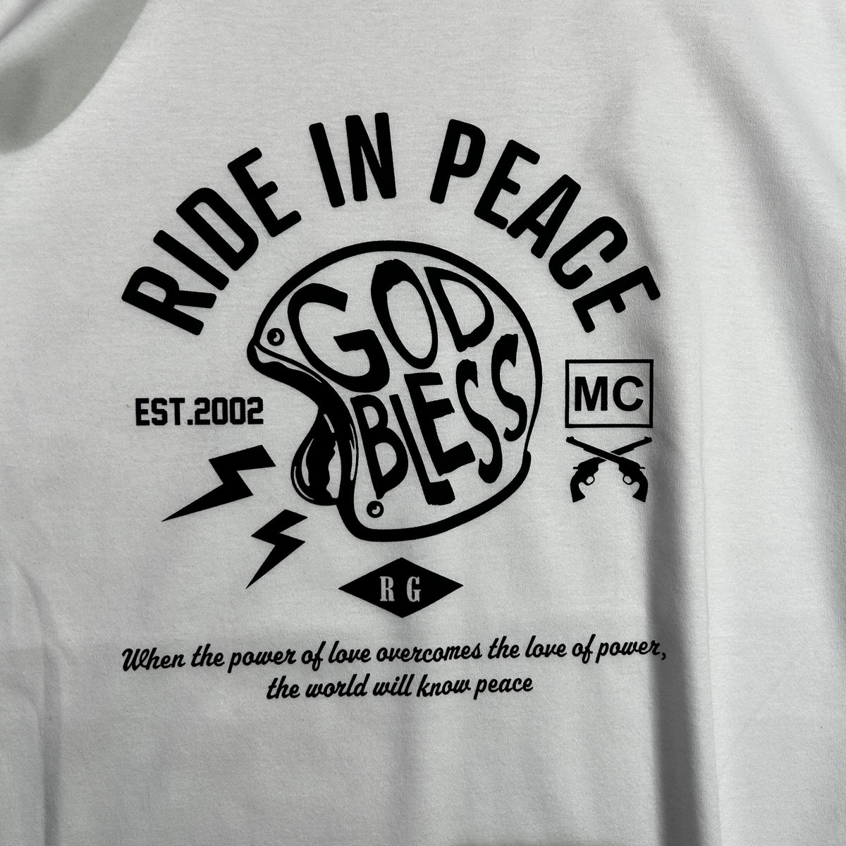 RIDE IN PEACE L/S T-SHIRT / WHITE