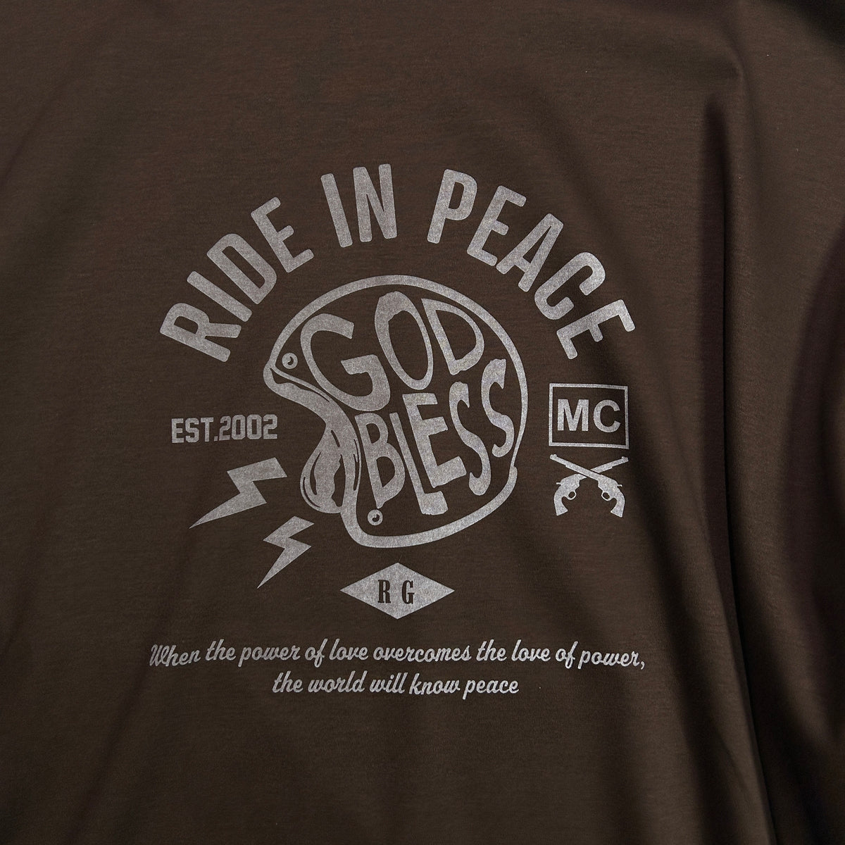 RIDE IN PEACE L/S T-SHIRT / BROWN