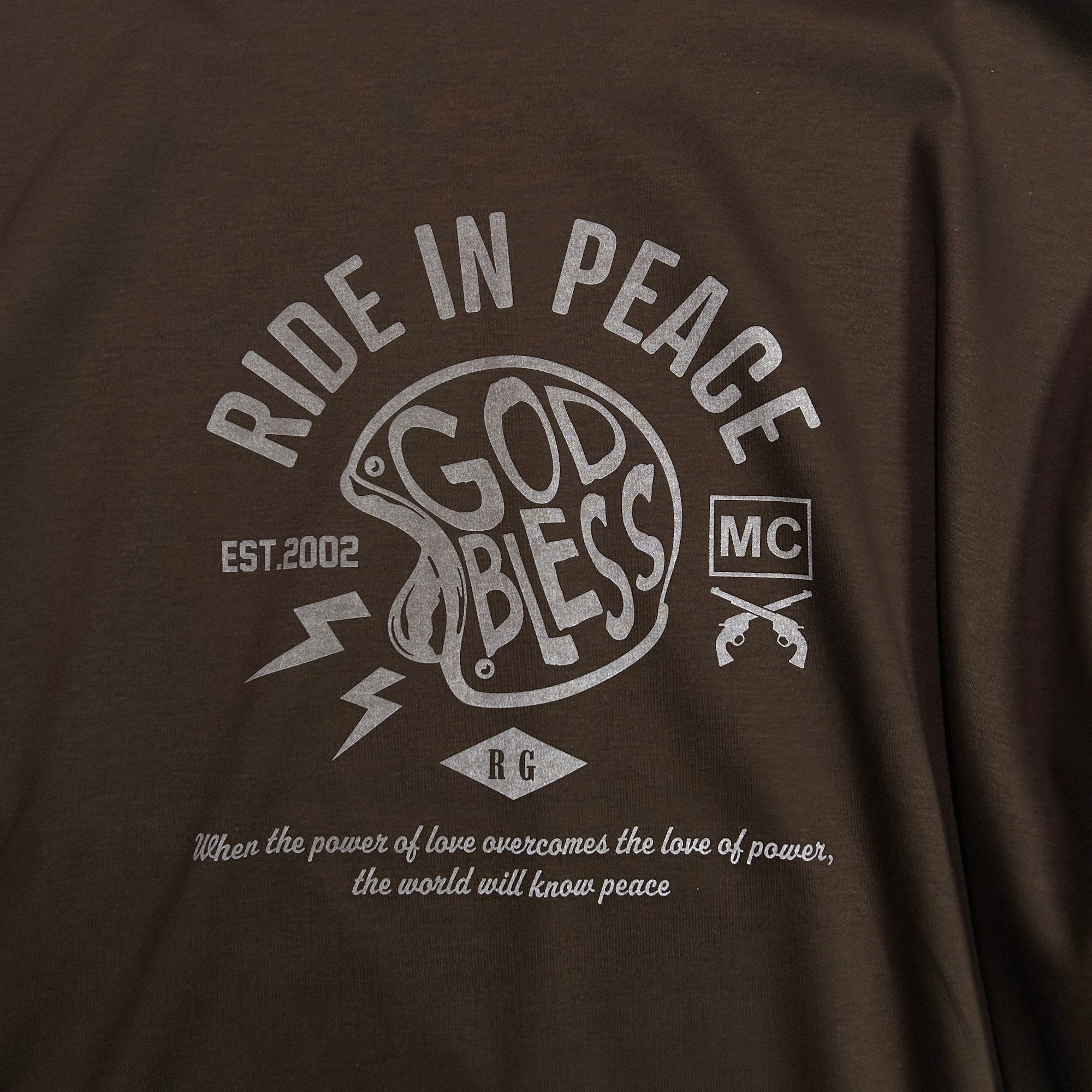 画像をギャラリービューアに読み込む, RIDE IN PEACE L/S T-SHIRT / BROWN