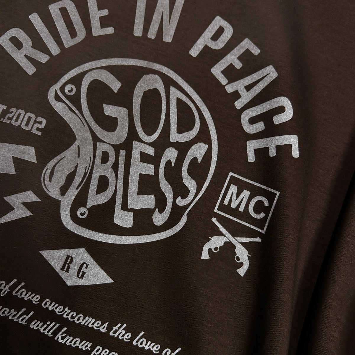 RIDE IN PEACE L/S T-SHIRT / BROWN