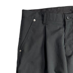 PEACH SKIN WIDE PANTS / BLACK