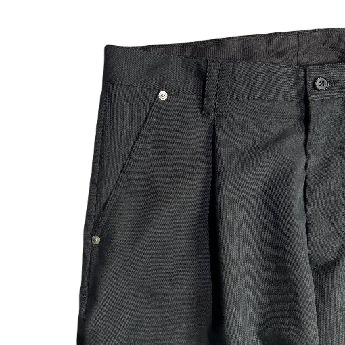 PEACH SKIN WIDE PANTS / BLACK