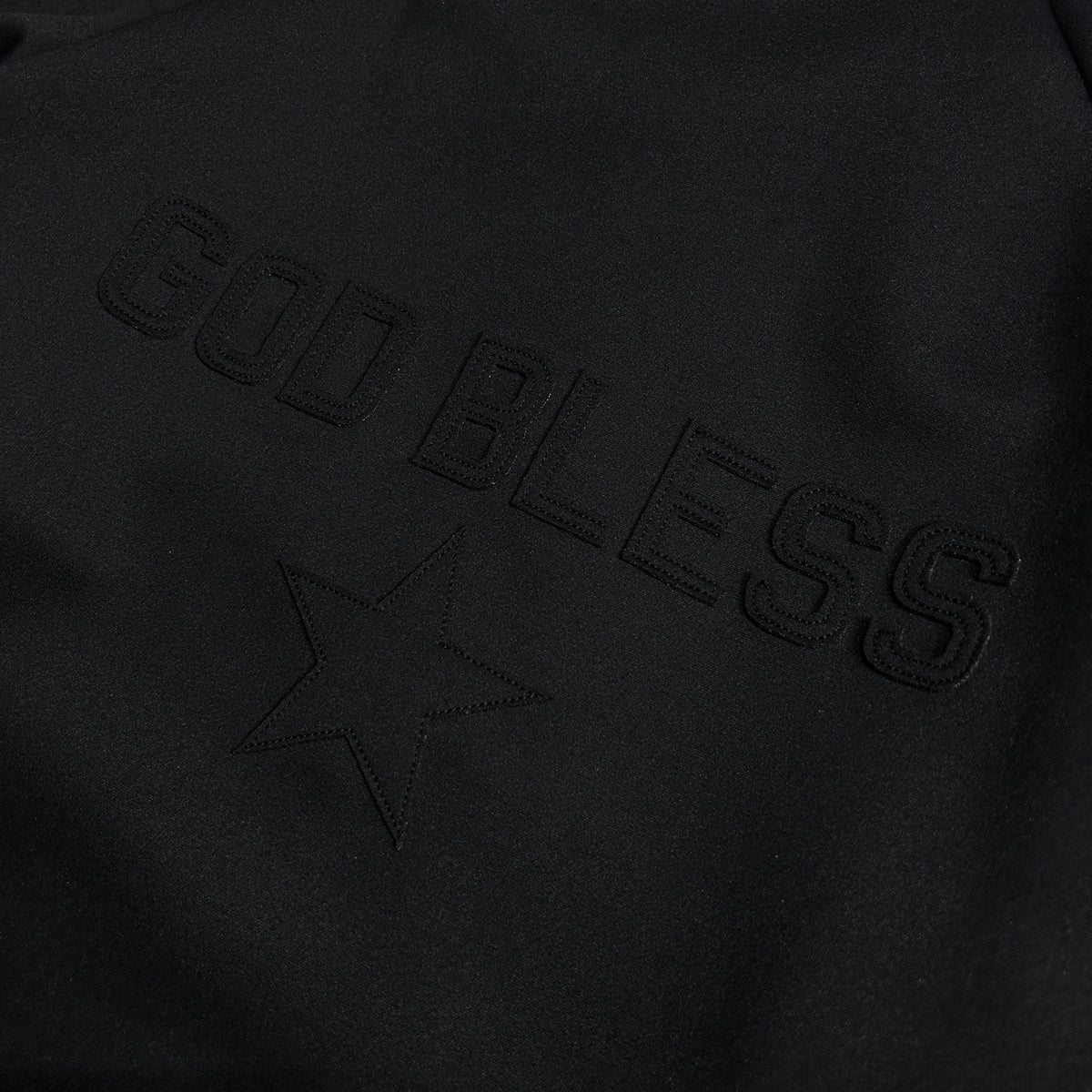 LINETAPE JERSEY JACKET GOD BLESS / BLACK