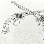 CRYSTAL CROSSGUN GOD BLESS T / WHITE