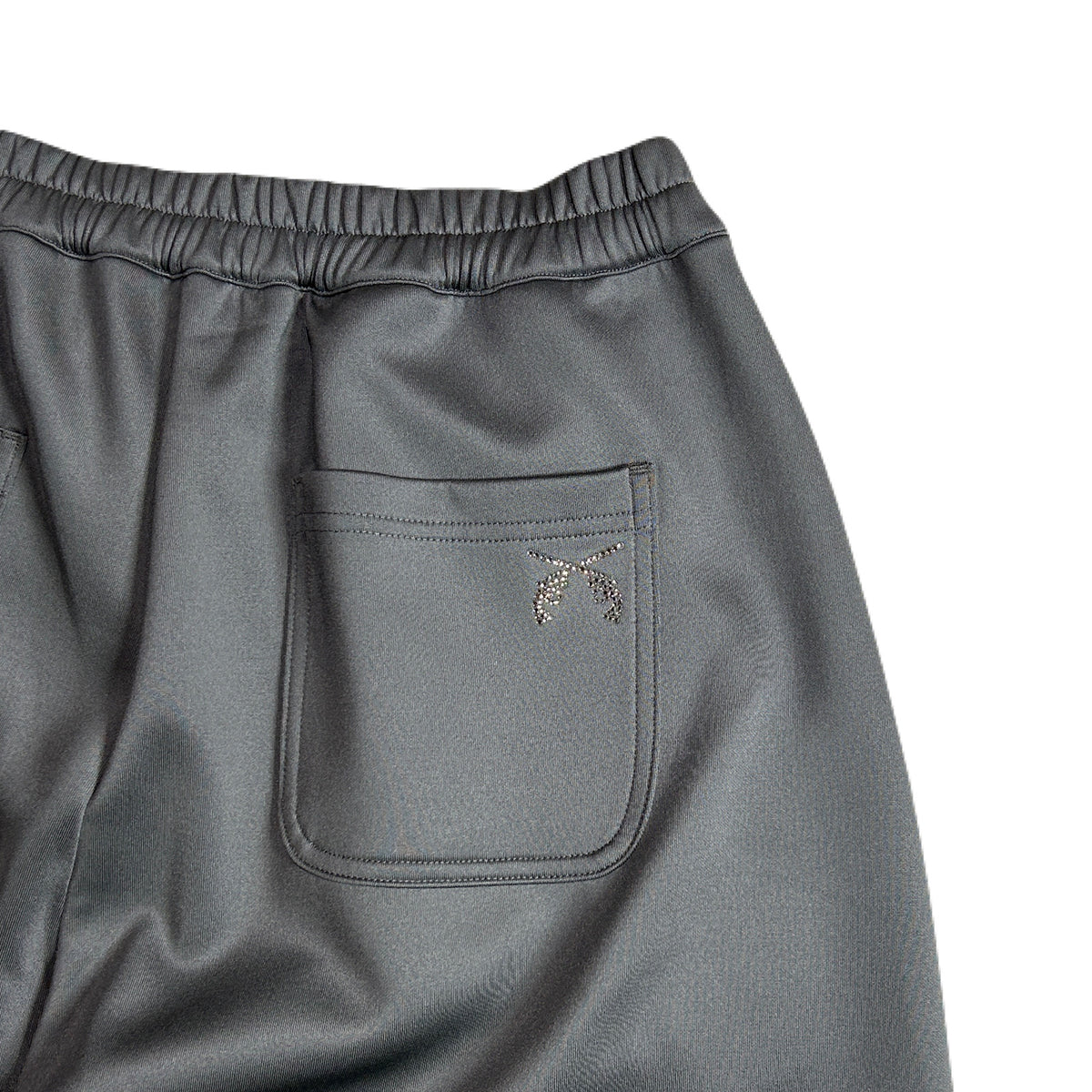 WOMEN CARDBORD JERSEY WIDE PANTS / GRAY