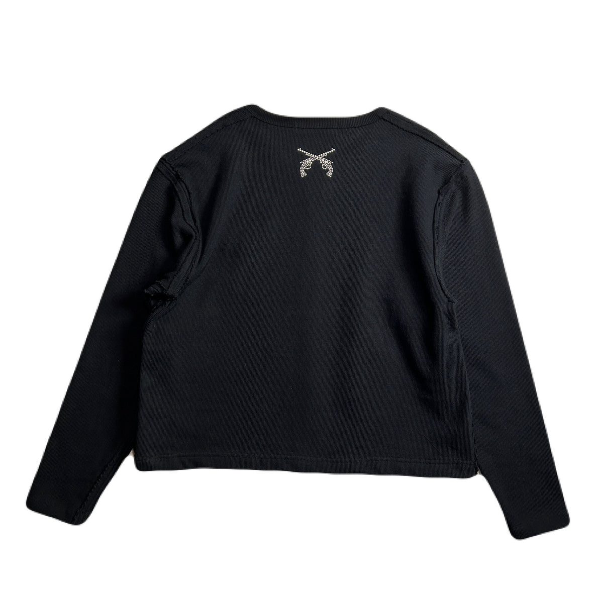 WOMEN HEAVY JERSEY CROSSGUN T / BLACK
