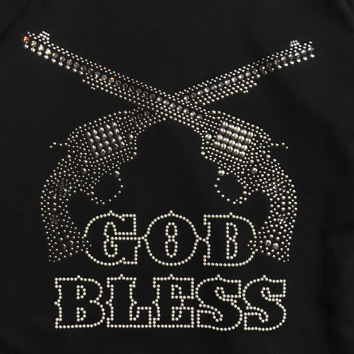 METAL CROSSGUN GOD BLESS T / BLACK