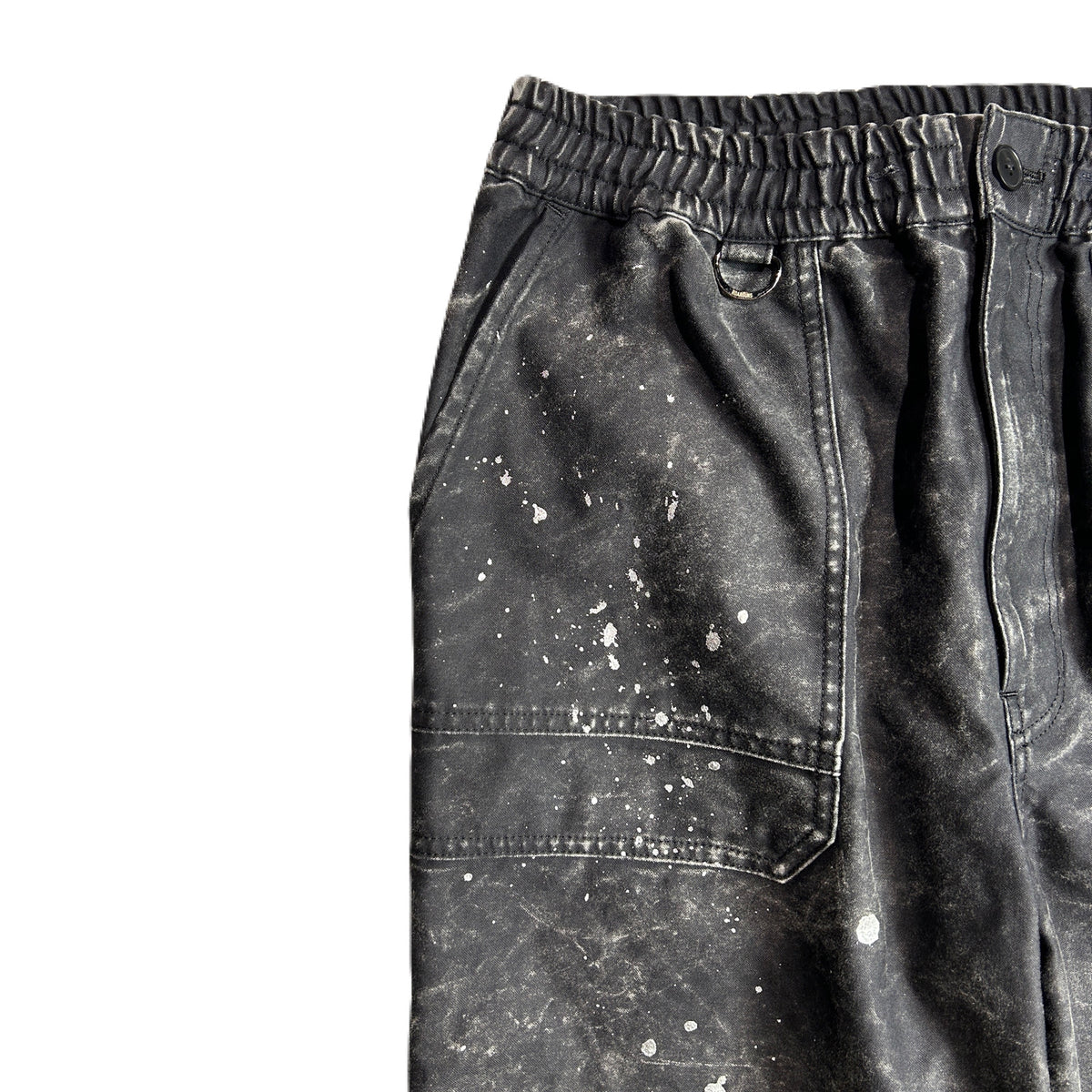BACK SATIN EASY PANTS / BLACK