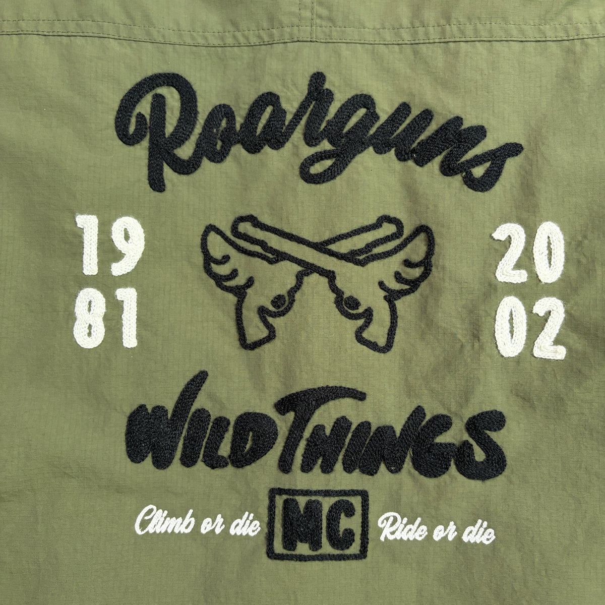 roarguns × WILD THINGS SHORT MONSTER PARKA (CHAIN STITCH)  / KHAKI