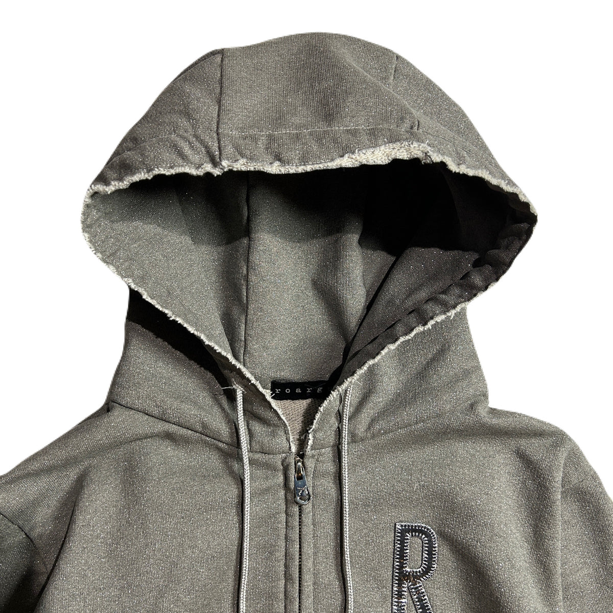 WOMEN LAME FLEECY HOODIE / GRAY