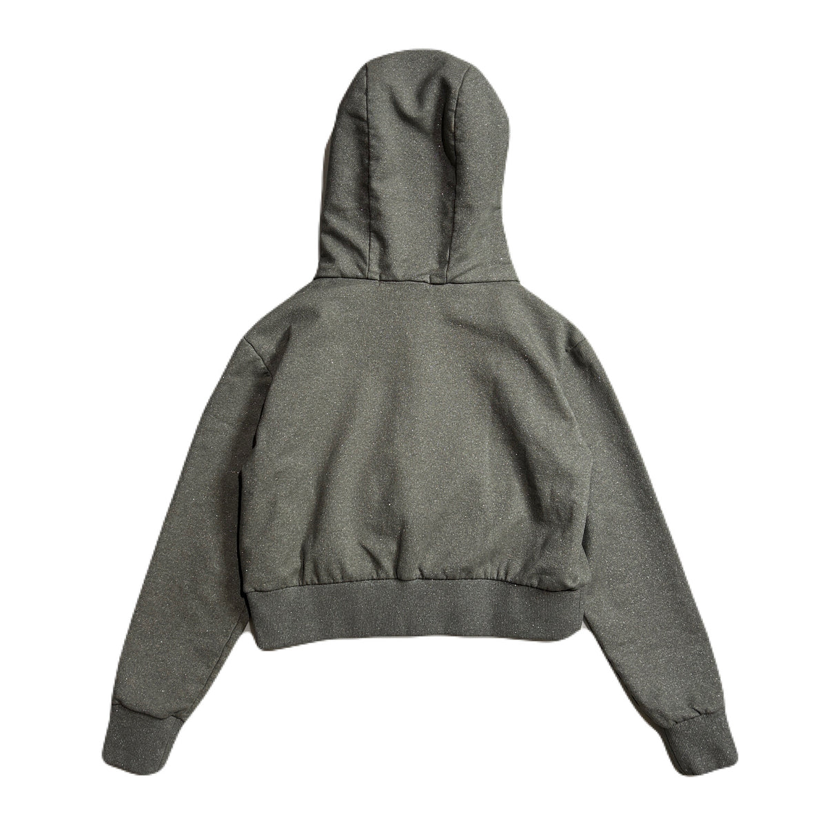 WOMEN LAME FLEECY HOODIE / GRAY