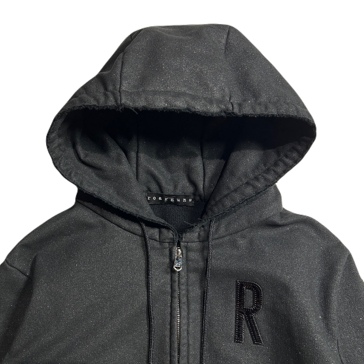 WOMEN LAME FLEECY HOODIE / BLACK