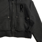 WOMEN LAME FLEECY HOODIE / BLACK