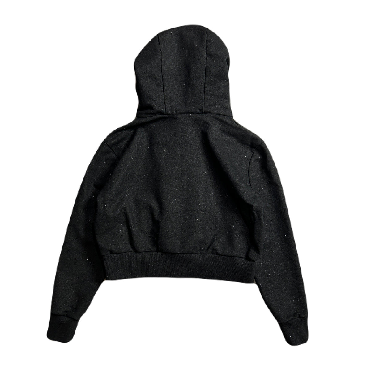 WOMEN LAME FLEECY HOODIE / BLACK