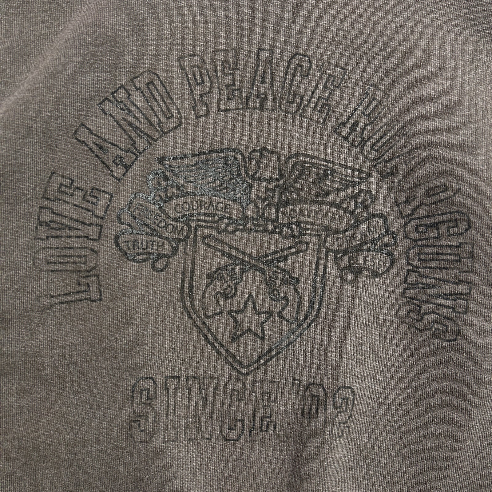 画像をギャラリービューアに読み込む, COLLEGE PRINT SWEATER / BROWN