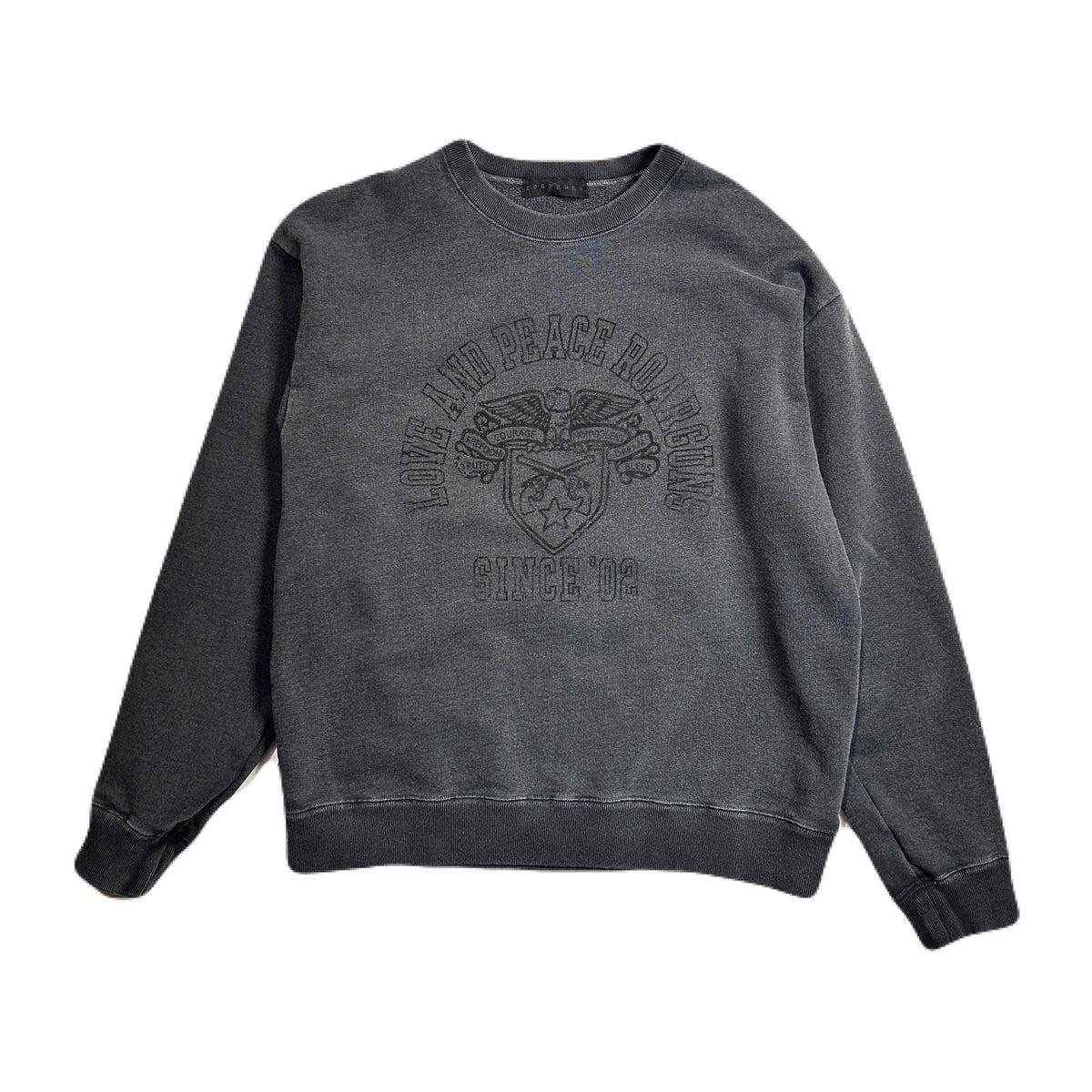 COLLEGE PRINT SWEATER / BLACK