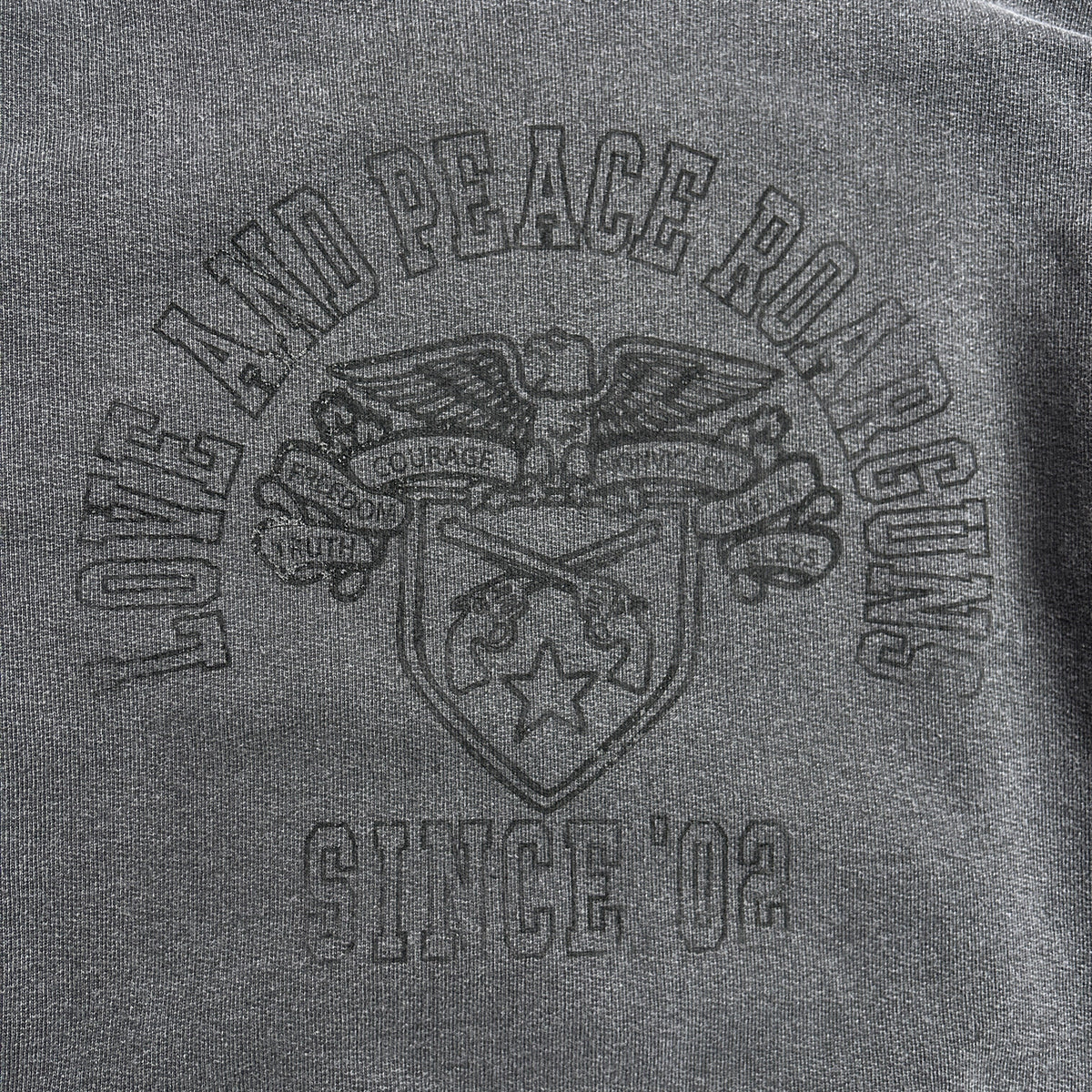 COLLEGE PRINT SWEATER / BLACK