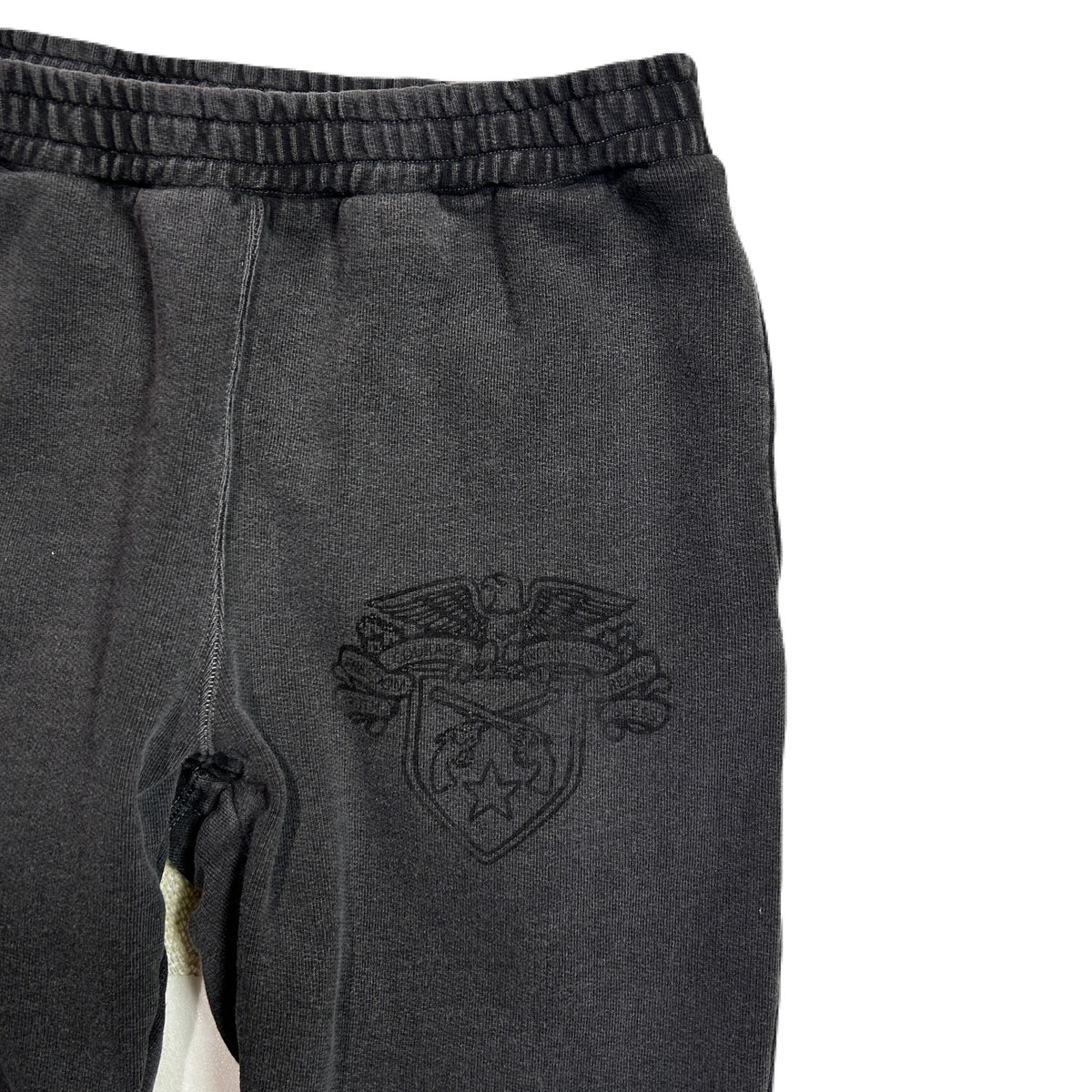 EMBLEM PRINT SWEAT PANTS / BLACK