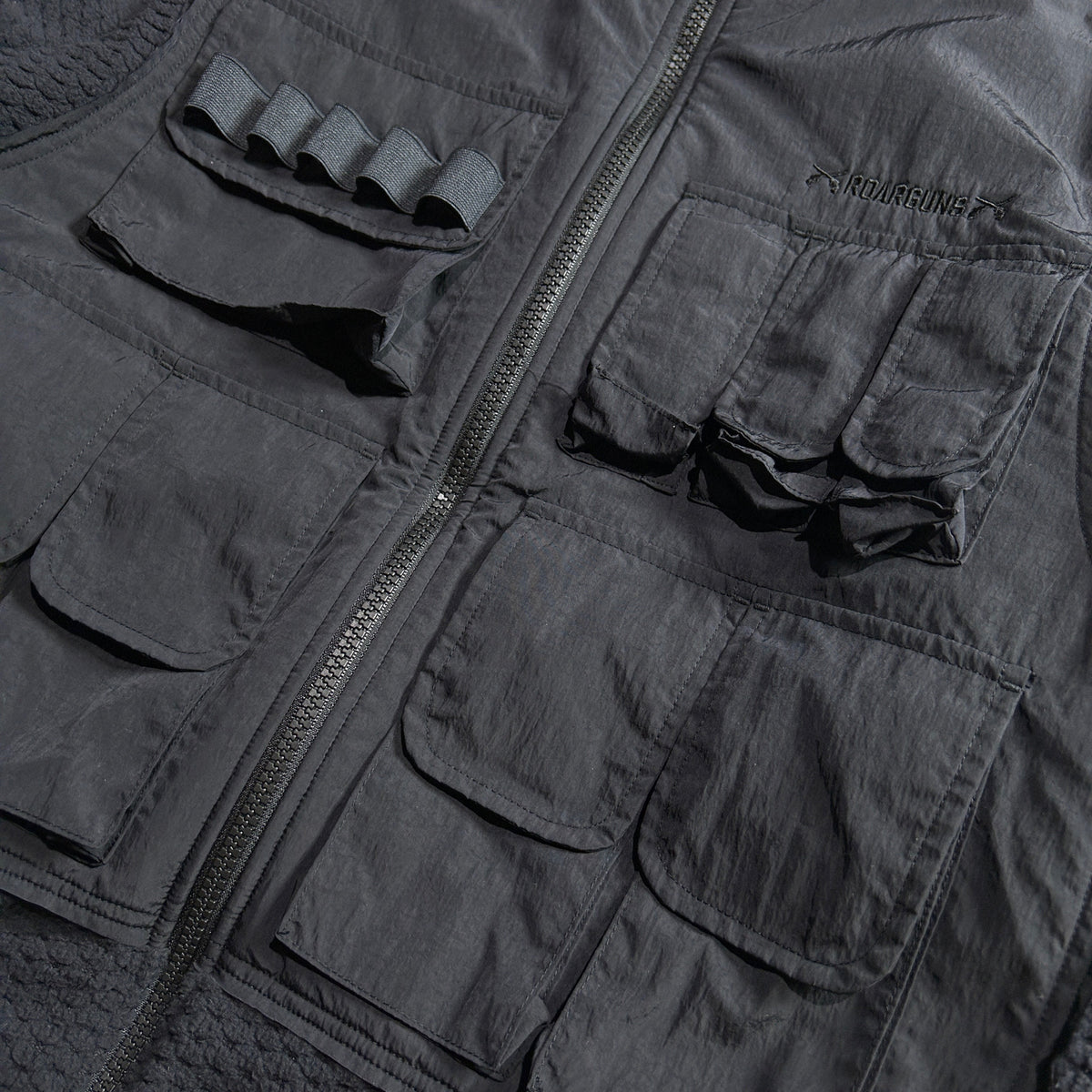 FLEECE NYLON JACKET / BLACK