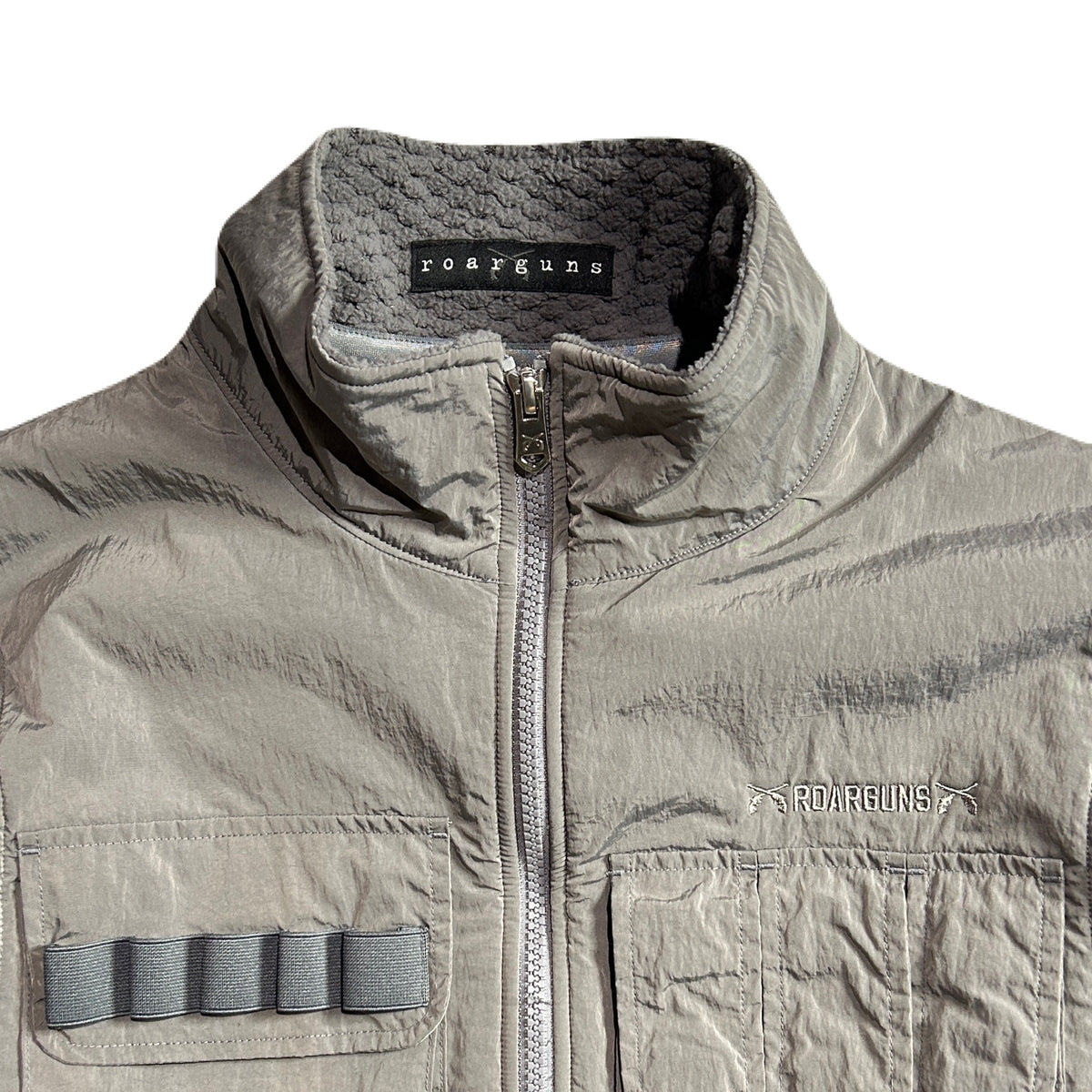FLEECE NYLON JACKET / GRAY