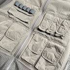 FLEECE NYLON JACKET / GRAY