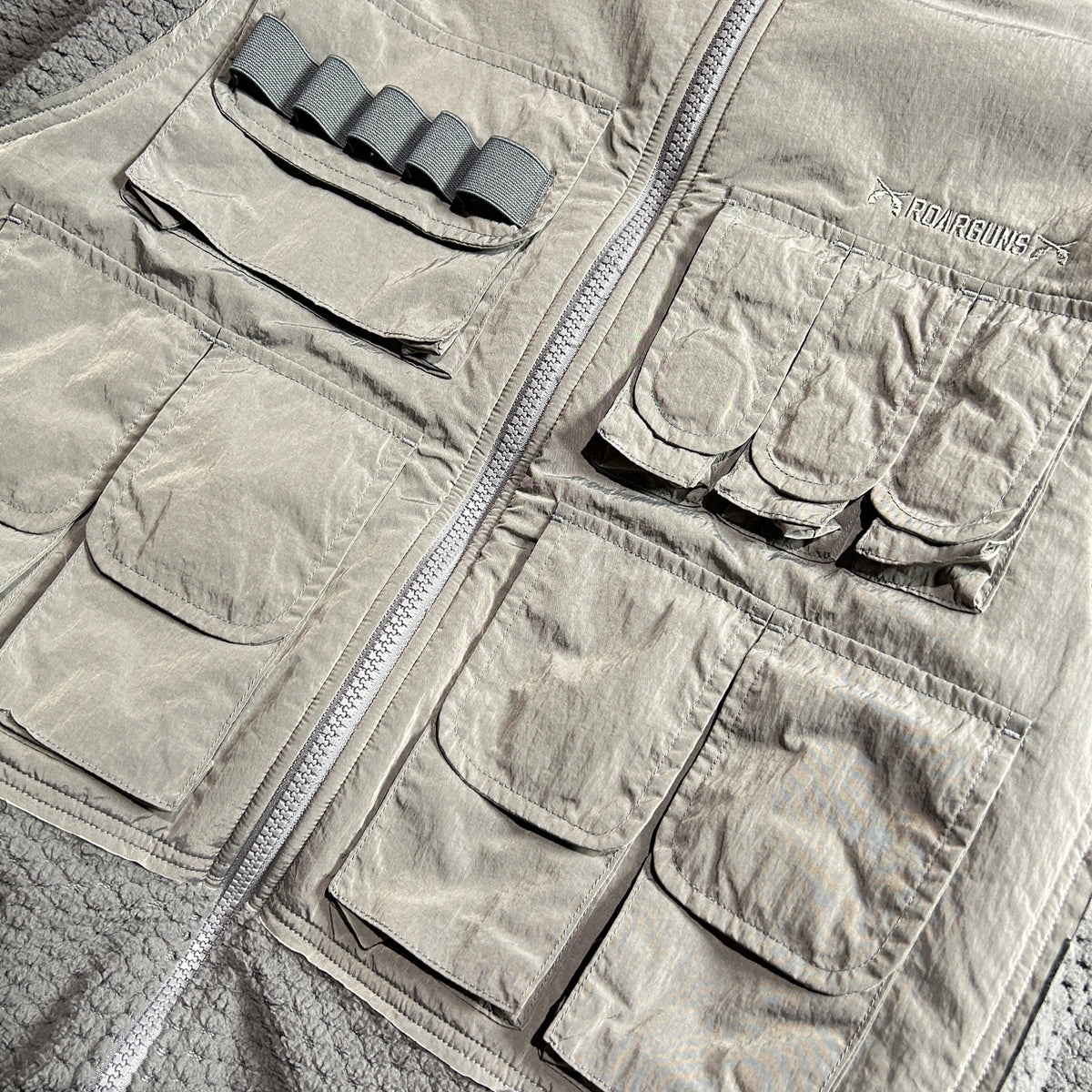 FLEECE NYLON JACKET / GRAY
