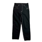 ONE WASH CRYSTAL DENIM PANTS  / BLACK*BLACK