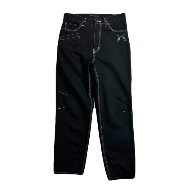 ONE WASH CRYSTAL DENIM PANTS  / BLACK*BLACK