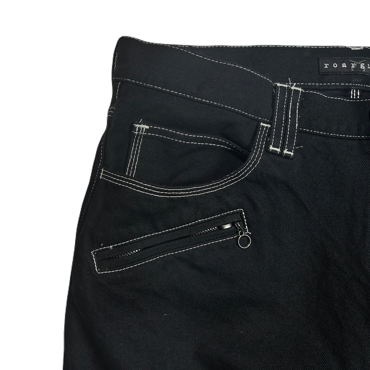 ONE WASH CRYSTAL DENIM PANTS  / BLACK*BLACK