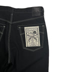 ONE WASH CRYSTAL DENIM PANTS  / BLACK*BLACK