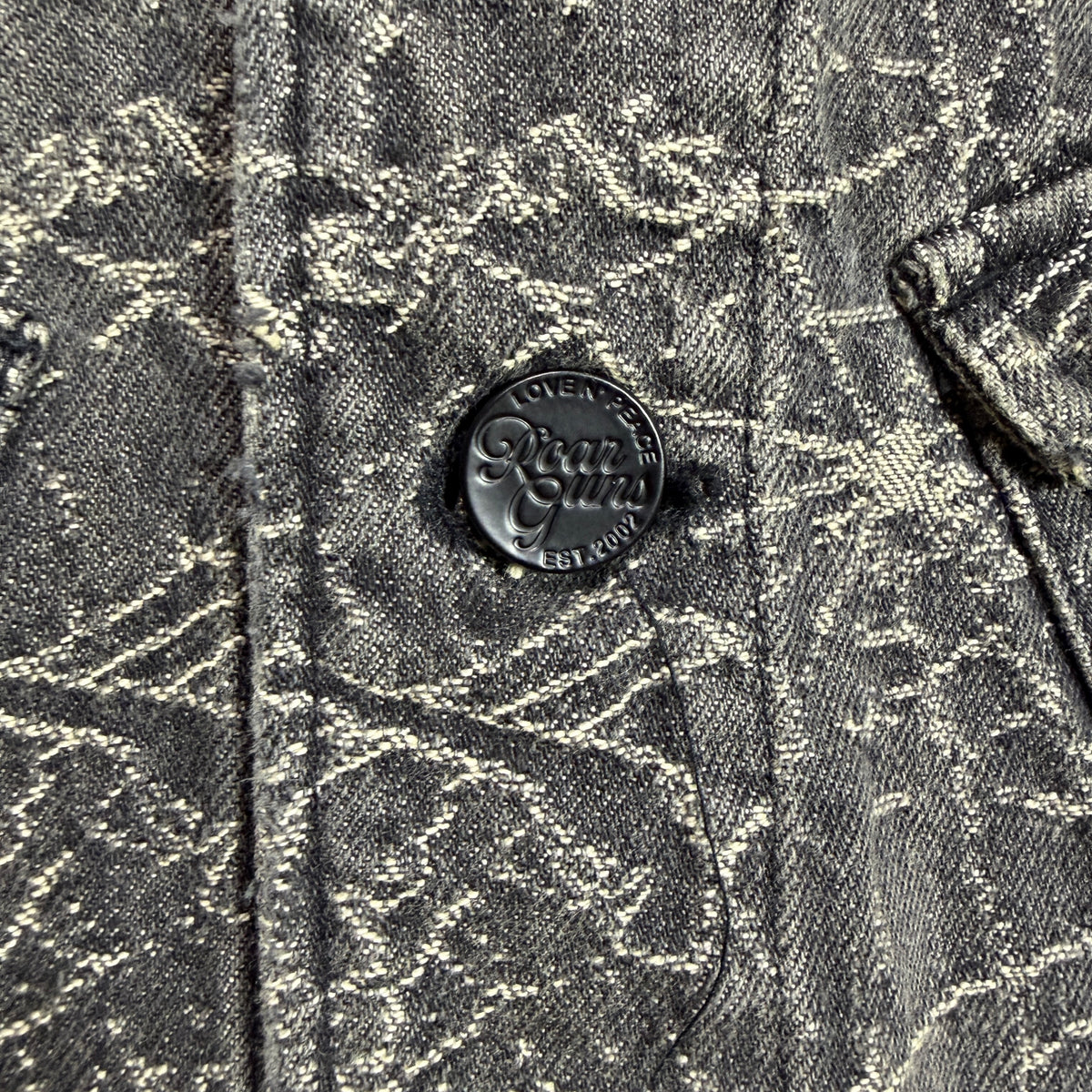 SPIDER JAQUARD DENIM JACKET / BLACK