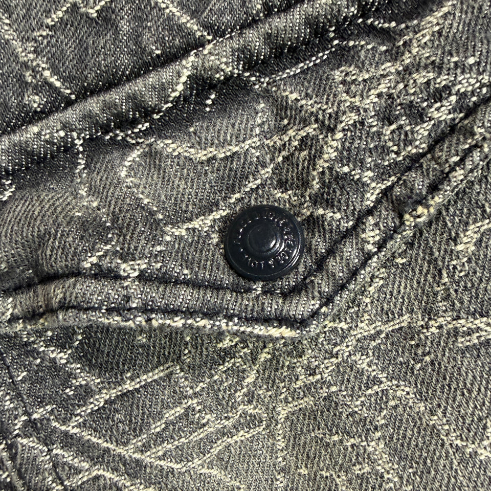 Load image into Gallery viewer, SPIDER JAQUARD DENIM JACKET / BLACK