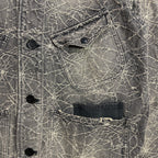 SPIDER JAQUARD DENIM JACKET / BLACK