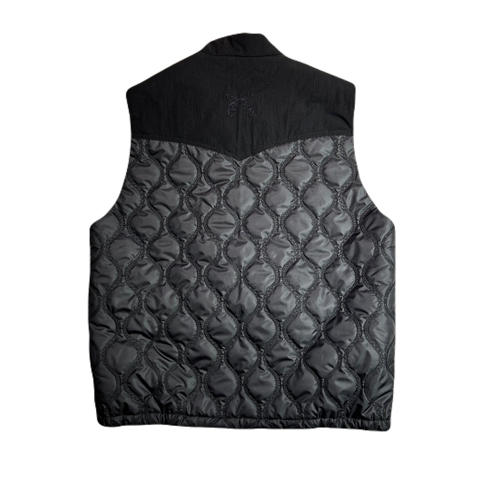 画像をギャラリービューアに読み込む, CHAIN QUILT VEST / BLACK