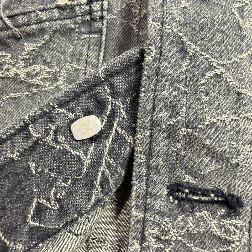 Load image into Gallery viewer, SPIDER JAQUARD DENIM JACKET / BLACK