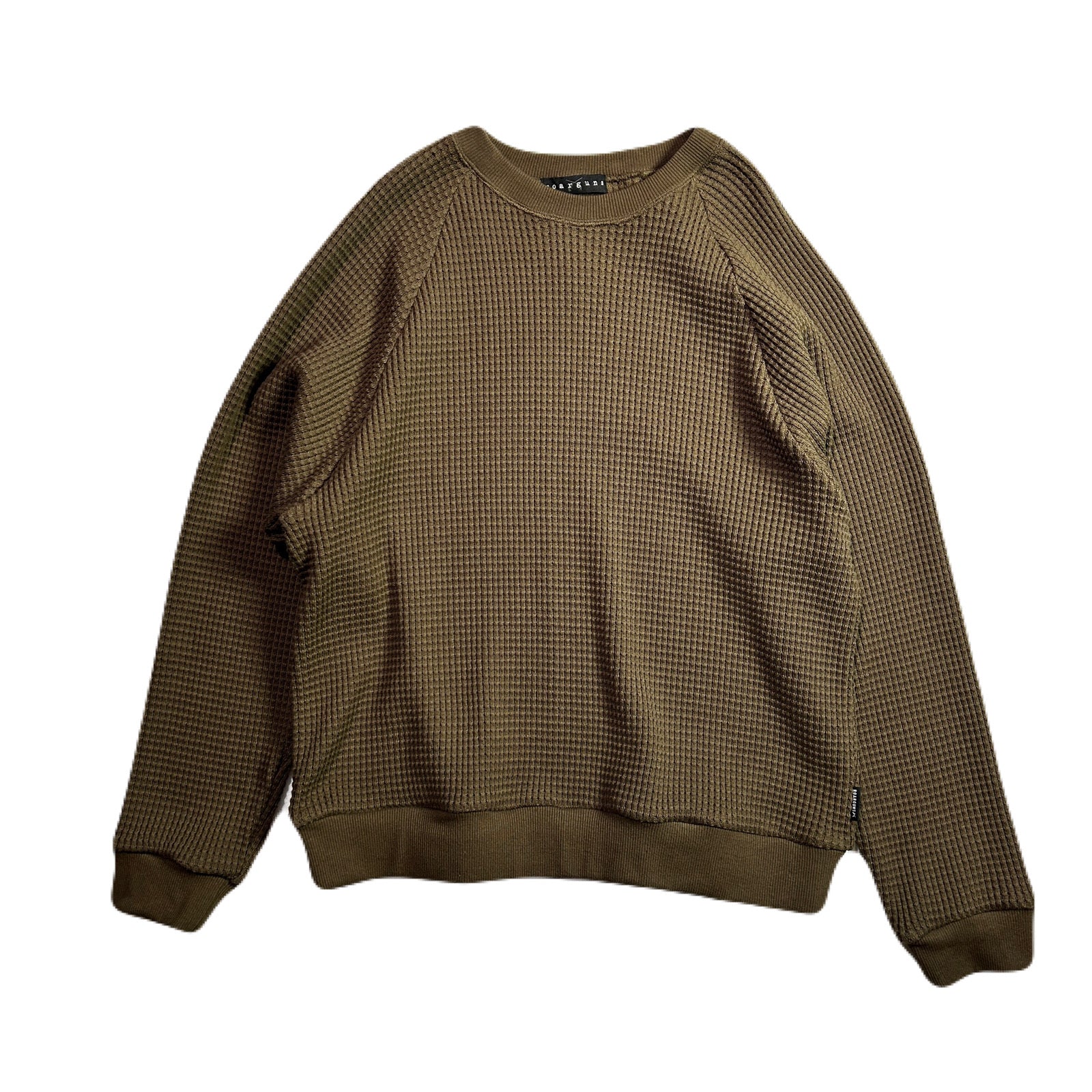 画像をギャラリービューアに読み込む, CROSS EMBROIDERY HEAVY WAFFLE / KHAKI