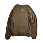 CROSS EMBROIDERY HEAVY WAFFLE / KHAKI