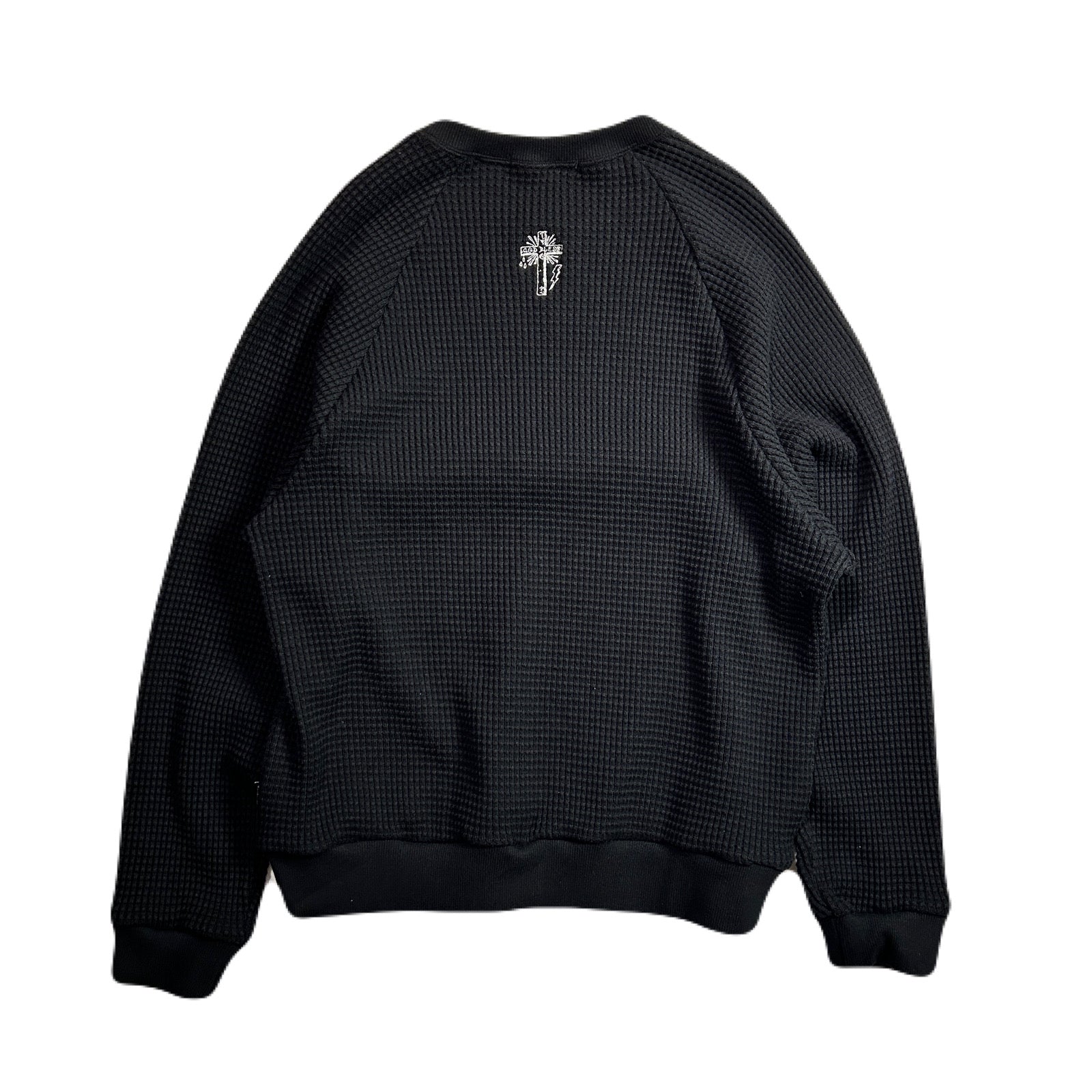 画像をギャラリービューアに読み込む, CROSS EMBROIDERY HEAVY WAFFLE / BLACK