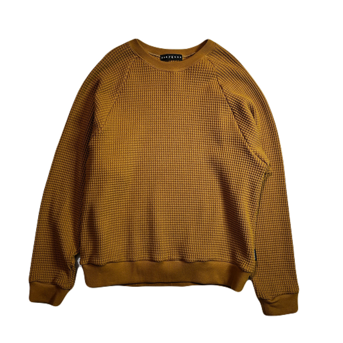 CROSS EMBROIDERY HEAVY WAFFLE / BEIGE