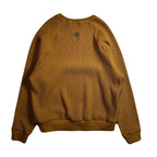 CROSS EMBROIDERY HEAVY WAFFLE / BEIGE