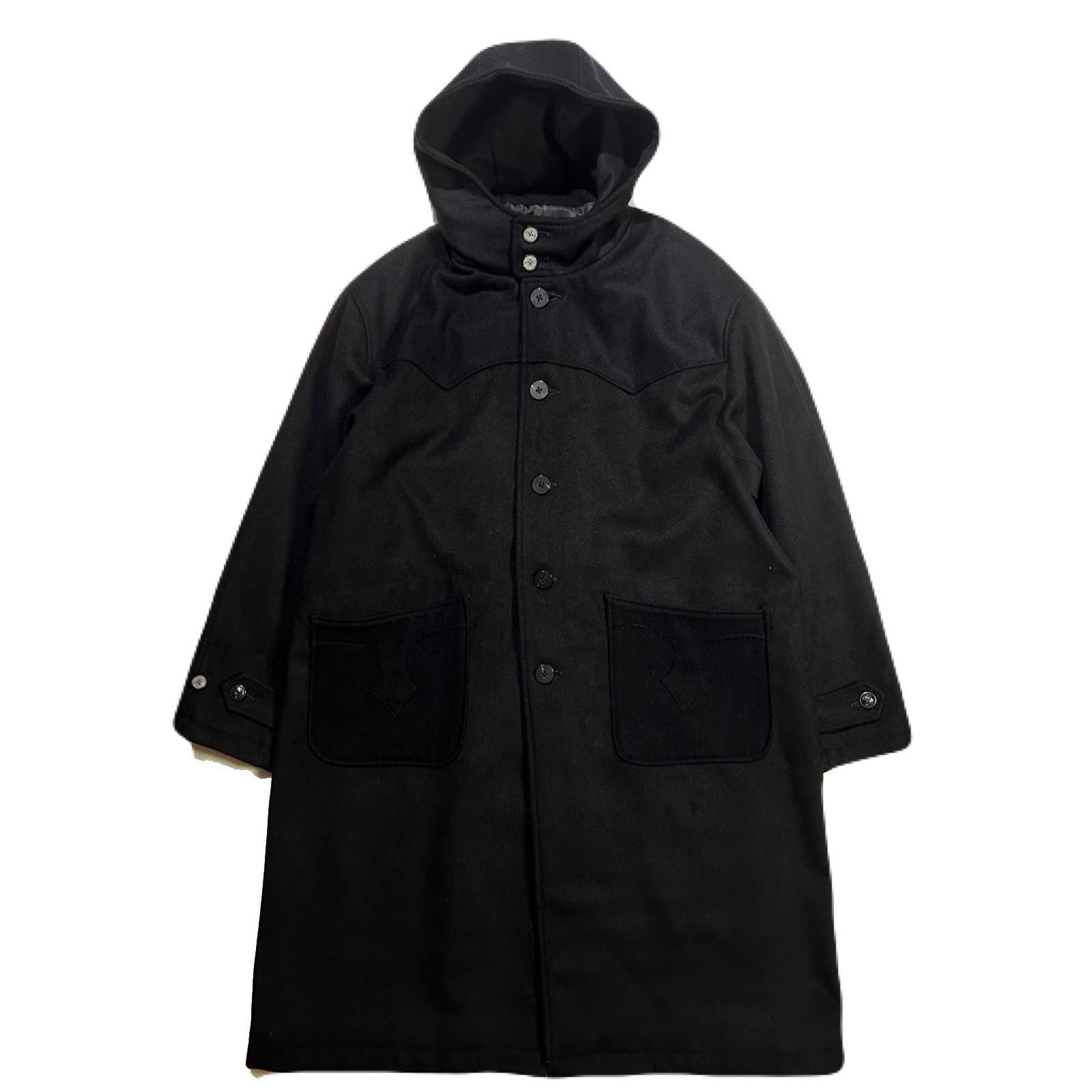 画像をギャラリービューアに読み込む, MELTON LONG COAT / BLACK