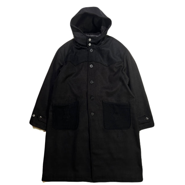 MELTON LONG COAT / BLACK