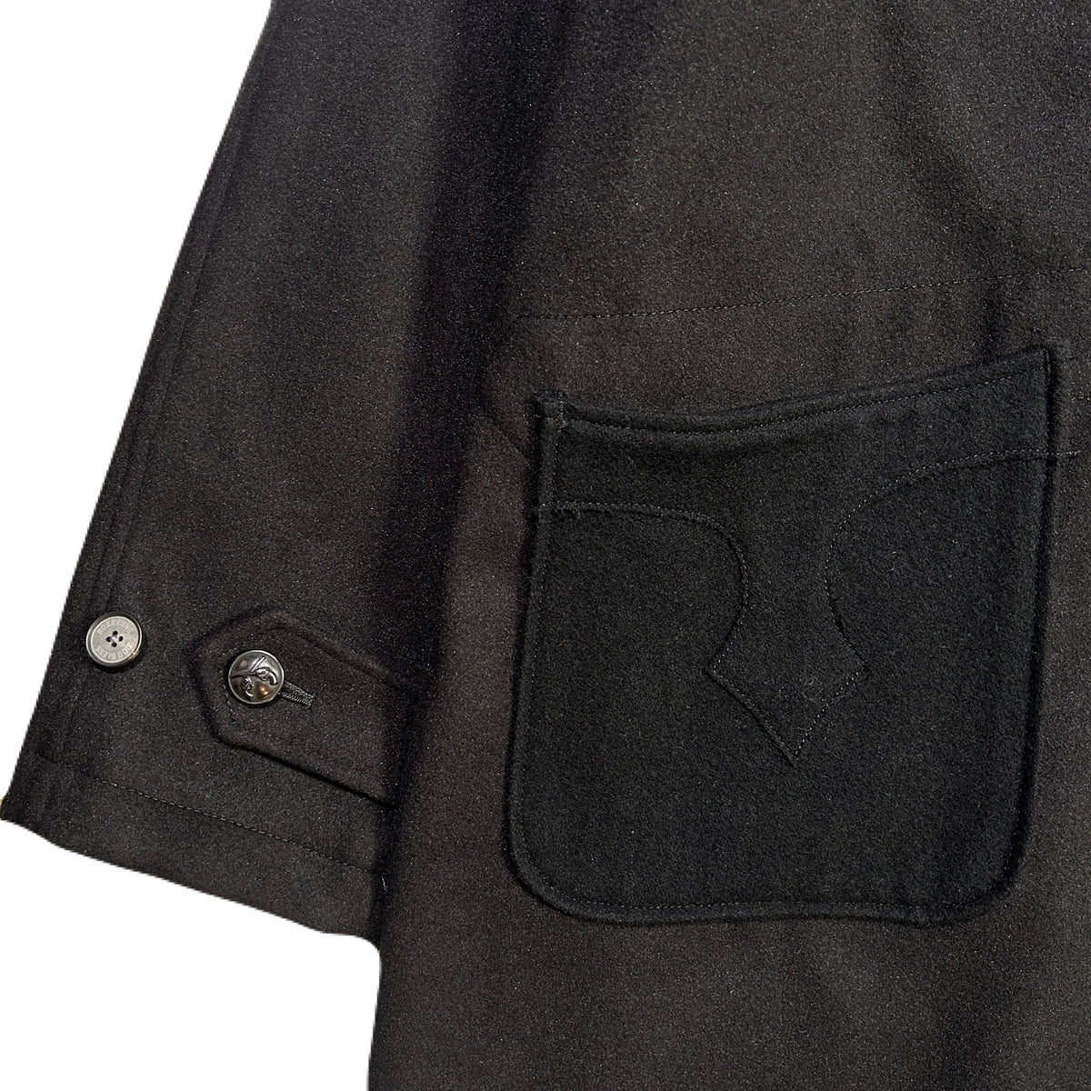 MELTON LONG COAT / BLACK