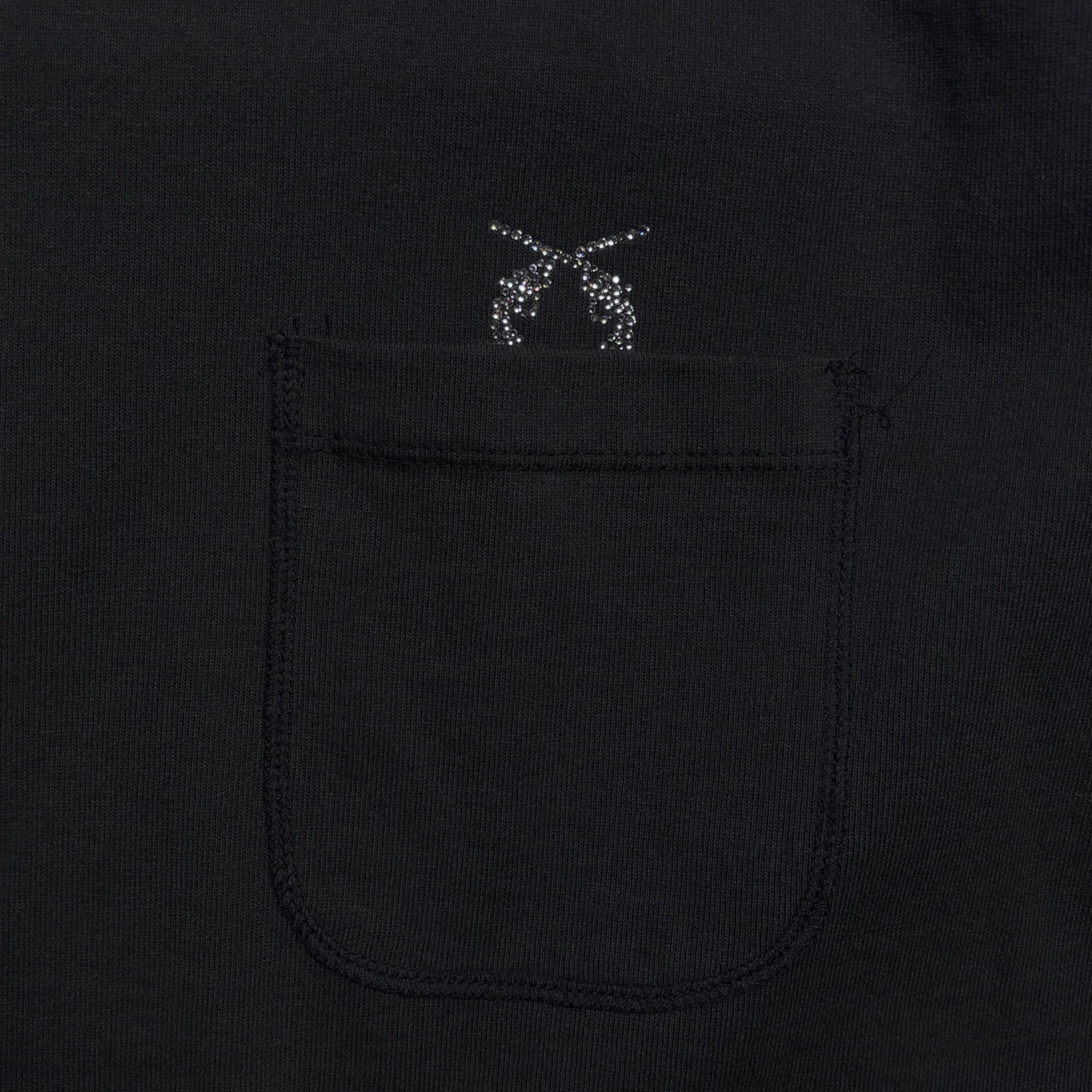 将图片加载到图库查看器，MOC NECK POCKET L/S T-SHIRTS CRYSTAL / BLACK