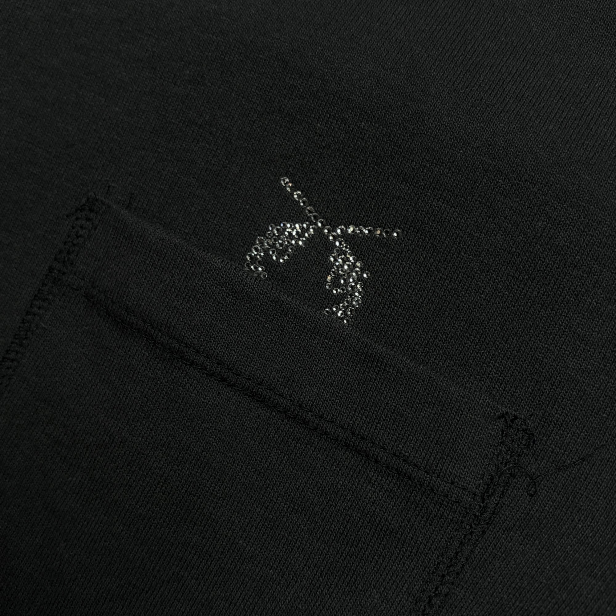 将图片加载到图库查看器，MOC NECK POCKET L/S T-SHIRTS CRYSTAL / BLACK