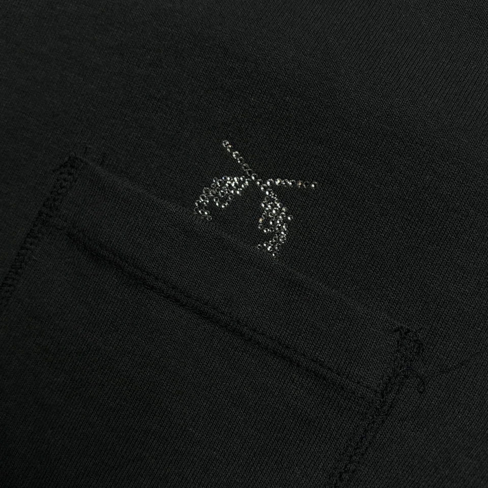 将图片加载到图库查看器，MOC NECK POCKET L/S T-SHIRTS CRYSTAL / BLACK