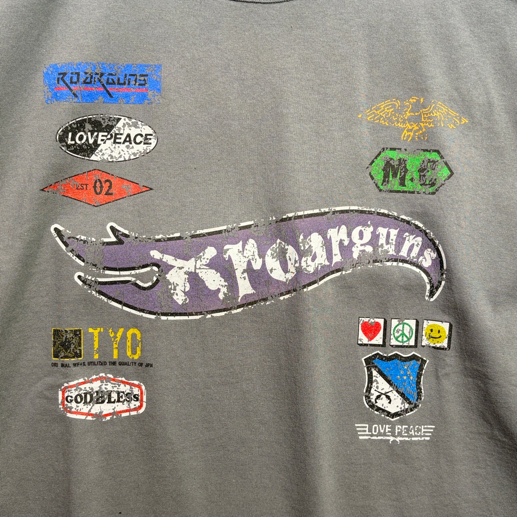 将图片加载到图库查看器，INKJET PRINT LONG SLEEVE T-SHIRT / GRAY